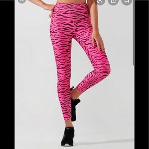 Lorna Jane pink zebra tights